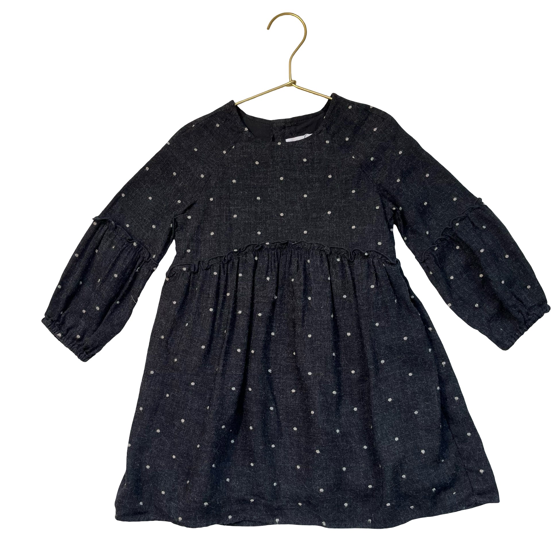 Zara Dark Gray Dot Dress - Size 3-4