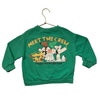 Zara Green 'Meet The Crew' Graphic Sweatshirt - Size 4