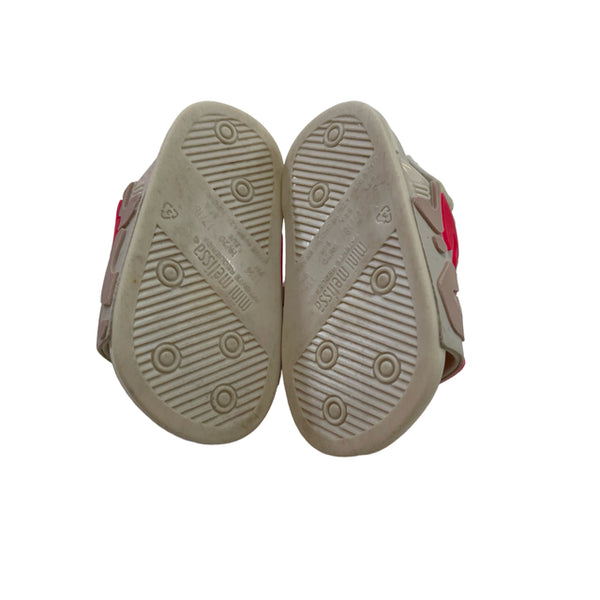 Mini Melissa x Vivienne Westwood Ivory & Hot Pink Animal Pattern Sandals -Size 5