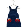 Sesame Street Navy Corduroy Elmo Overall Dress - Size 3T