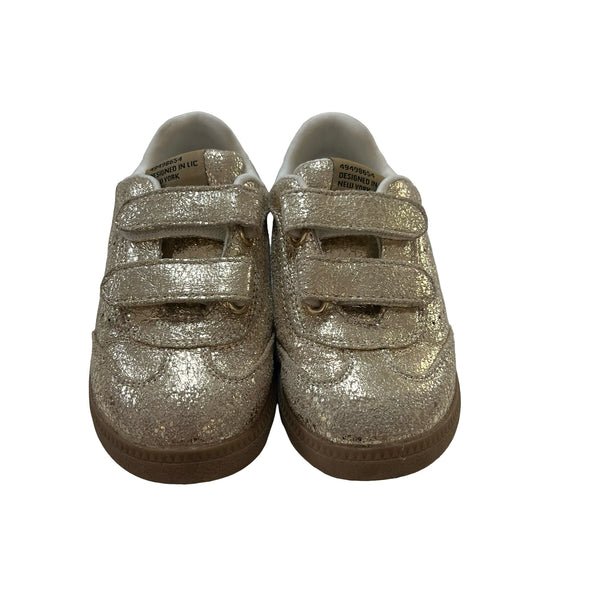 Steve Madden Gold Crackle Velcro Sneakers - Size 10
