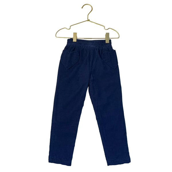 Mini Boden Navy Heart Pocket Pants - Size 3Y