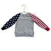 Bums & Roses Gray Stars & Stripes Sweatshirt - Size 6-12 Mo