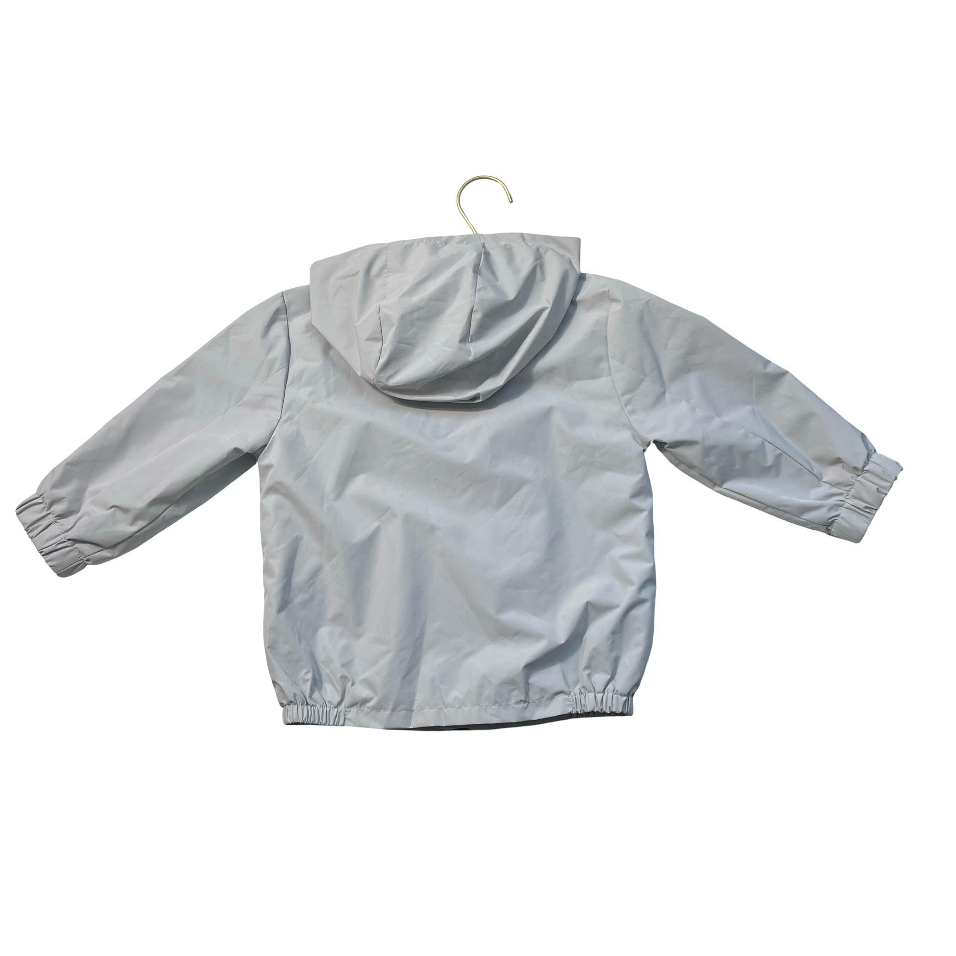 Mayoral Light Gray Hooded Windbreaker Jacket - Size 3
