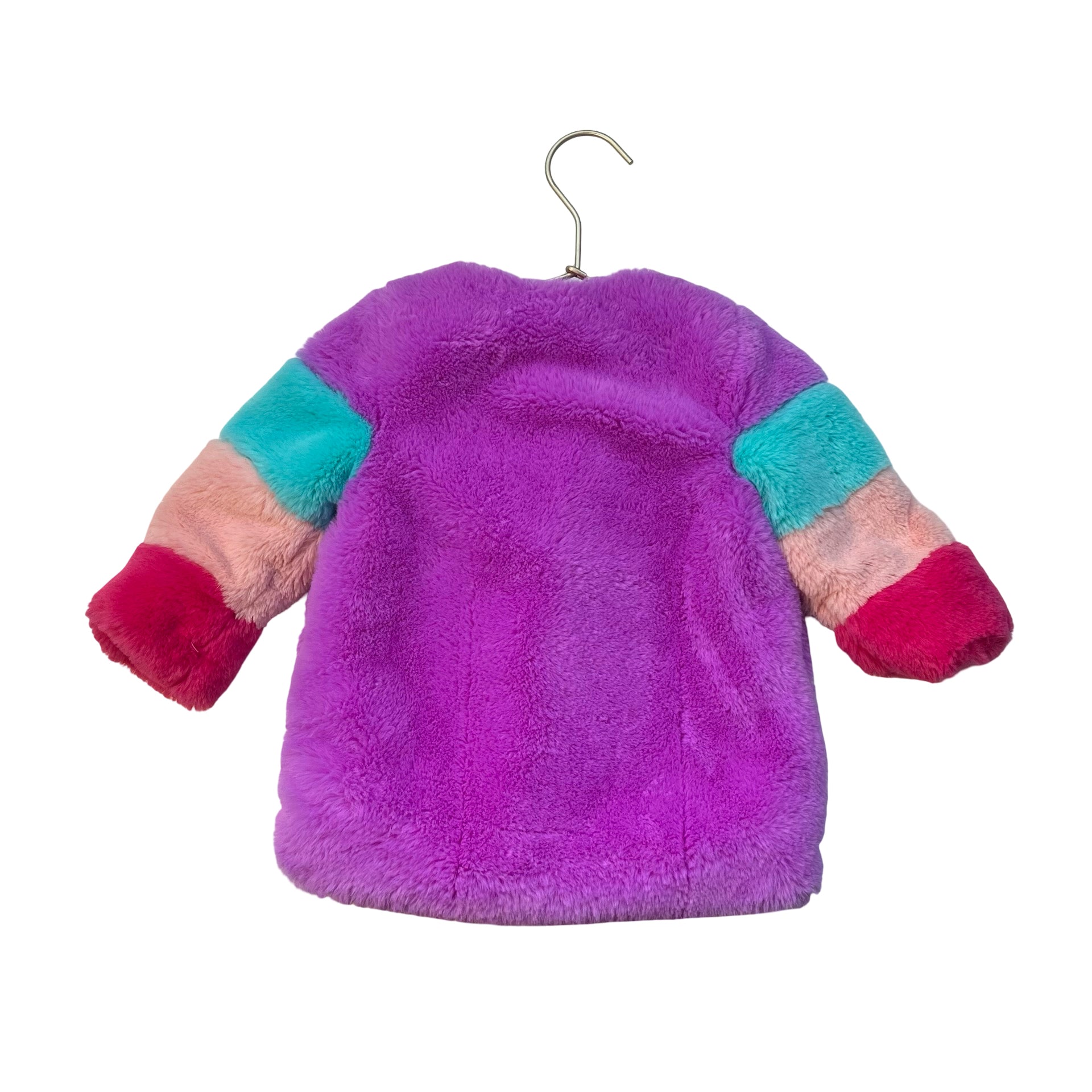 Cat & Jack Lavender & Multi-Color Faux Fur Jacket - Size 18 Mo