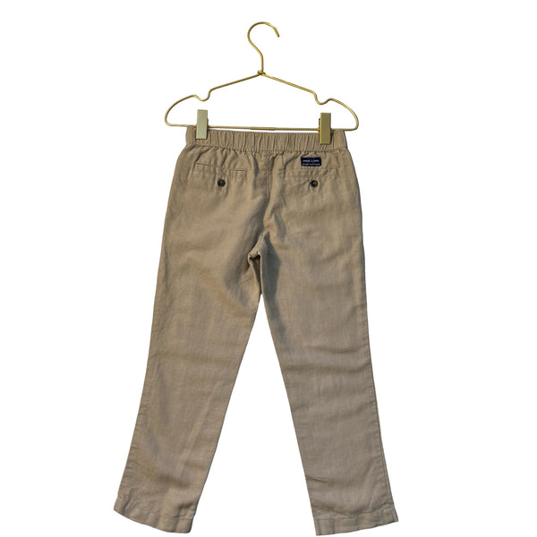 Janie and Jack Tan Linen-Cotton Pants - Size 4