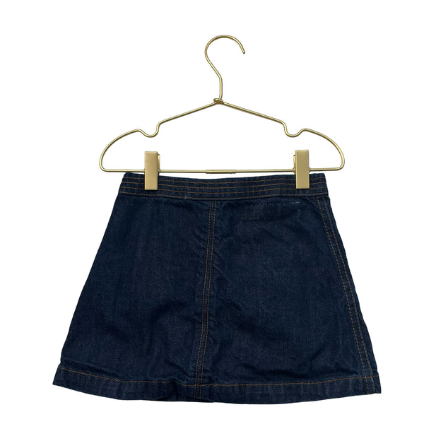 Zara Dark Denim Skirt, Red Trim - Size 7