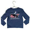 Vineyard Vines Blue Halloween Vampire Whale Graphic Shirt - Size 2T