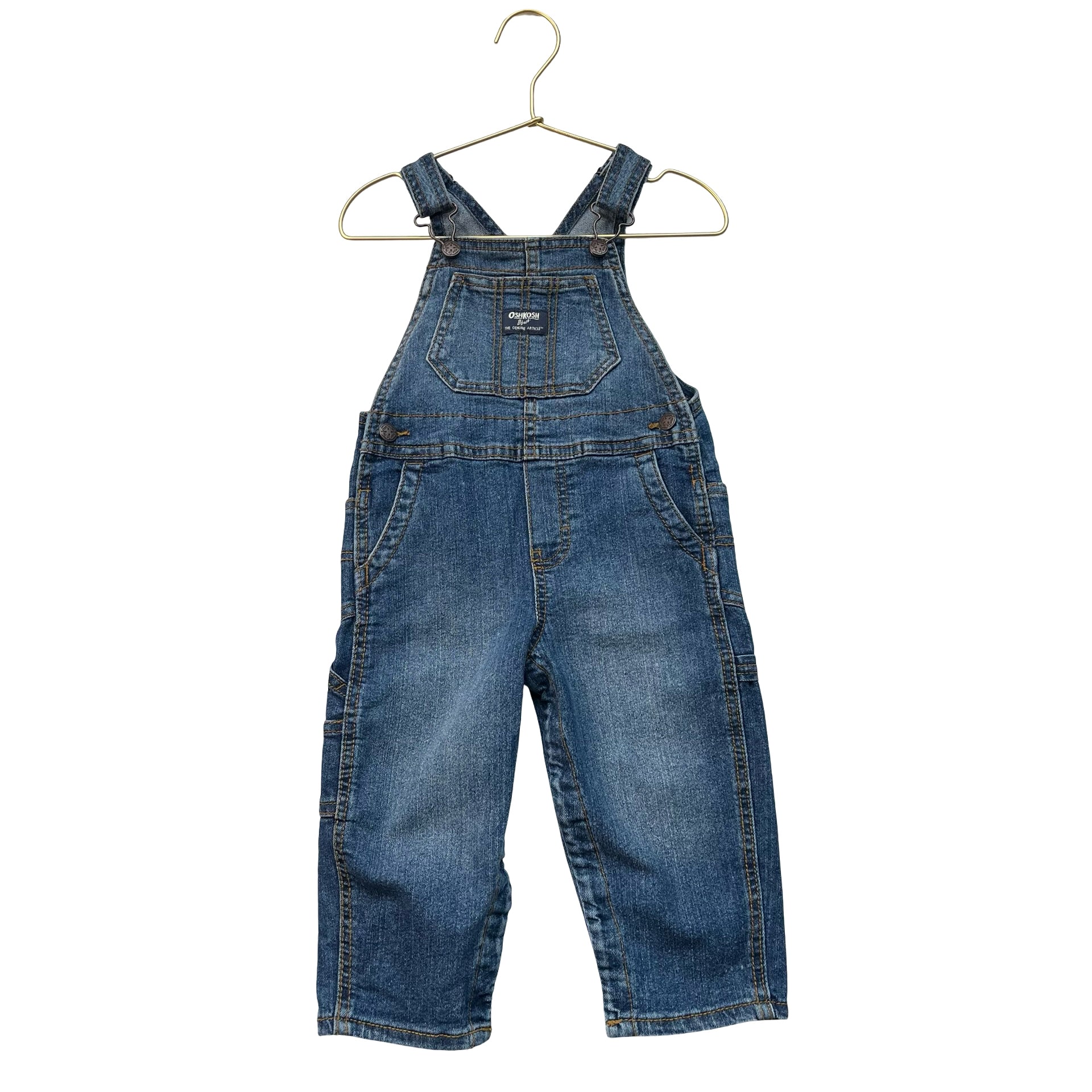 OshKosh Denim Overalls - Size 18 Mo
