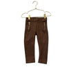 Janie and Jack Brown Faux Suede Gold Zipper Pants - Size 18-24 Mo