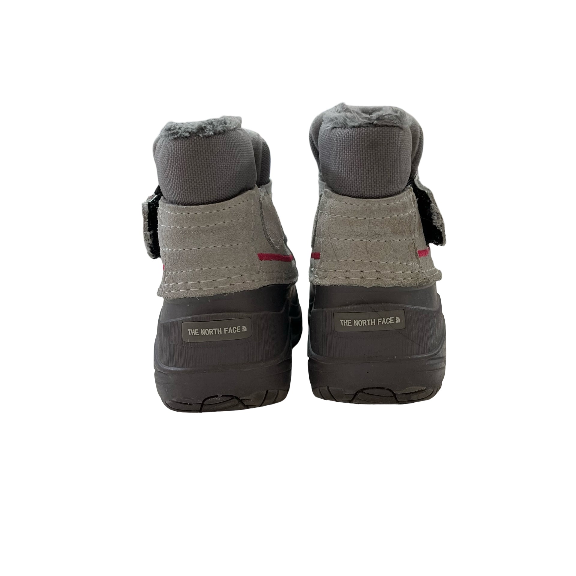 North Face Gray & Pink Winter Boots - Size 8
