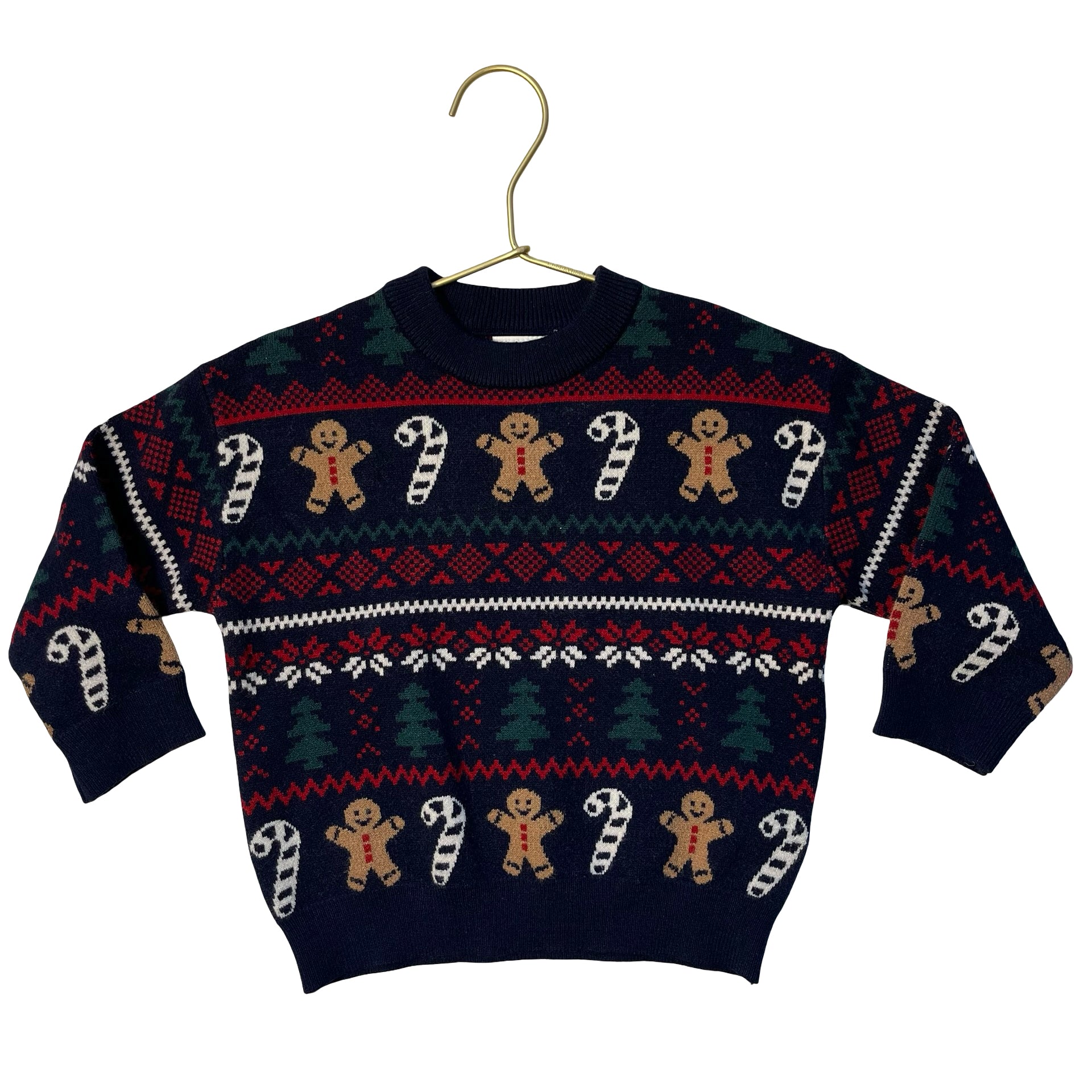 Zara Navy Christmas Pattern Sweater - Size 2