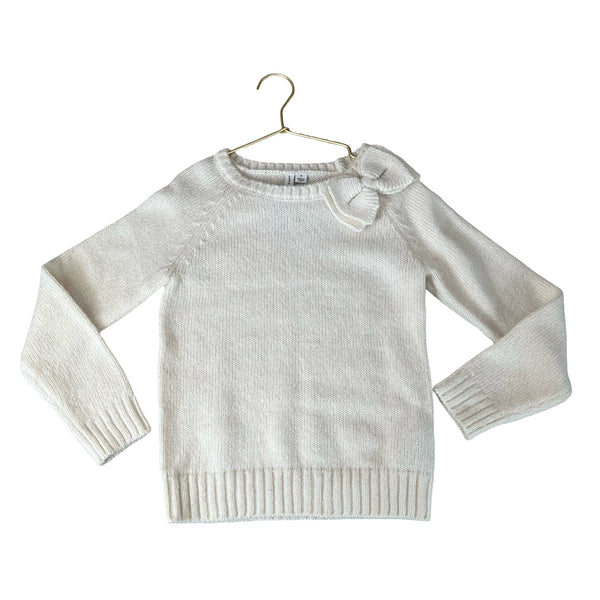 Janie and Jack Ivory Sparkle Sweater - Size 6