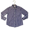 Crewcuts Purple & White Check Button Down Shirt - Size 4-5