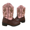 Wild Bear Boots Brown & Pink Cowgirl Boots - Size 8