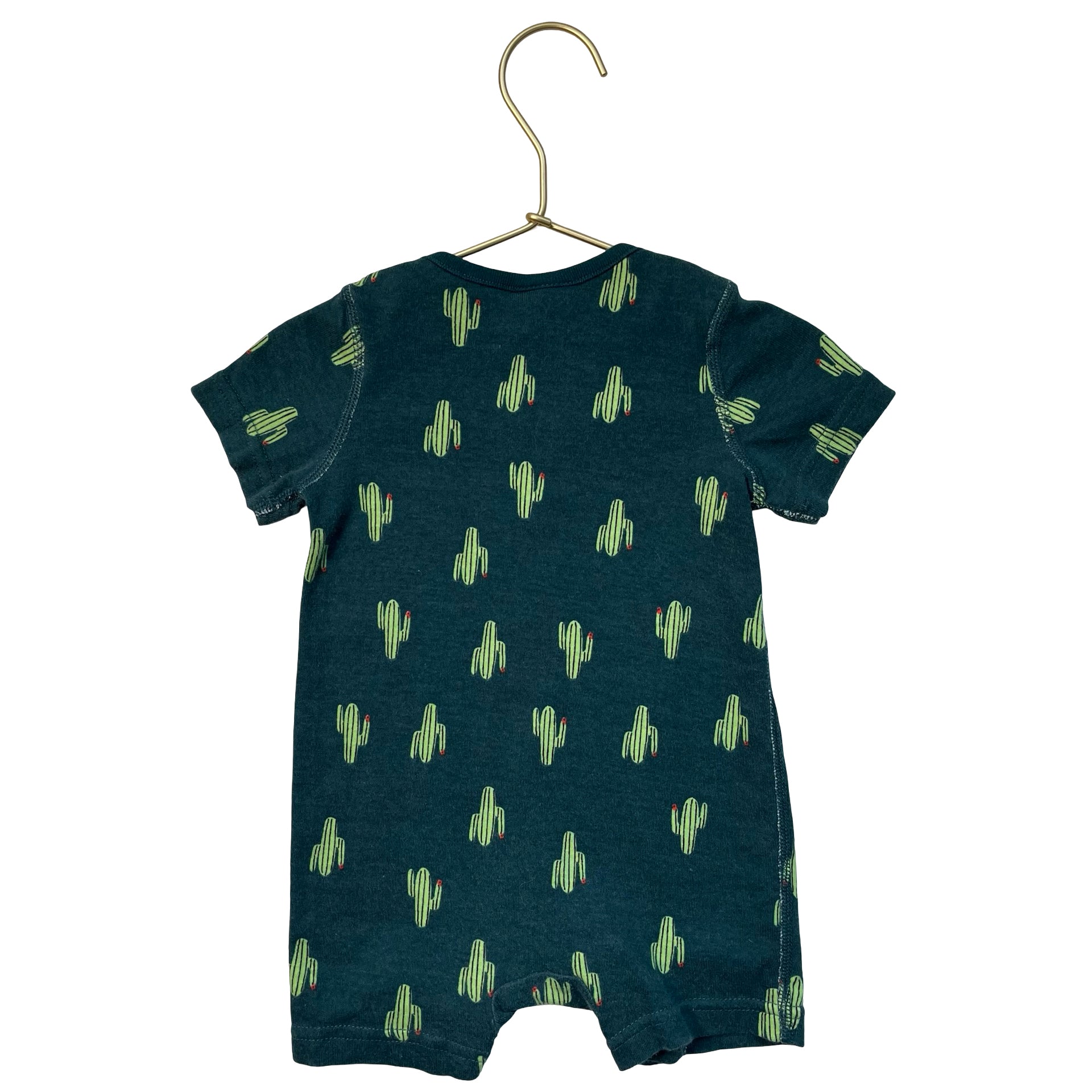 Hanna Andersson Green Cactus Print Romper - Size 6-12 Mo