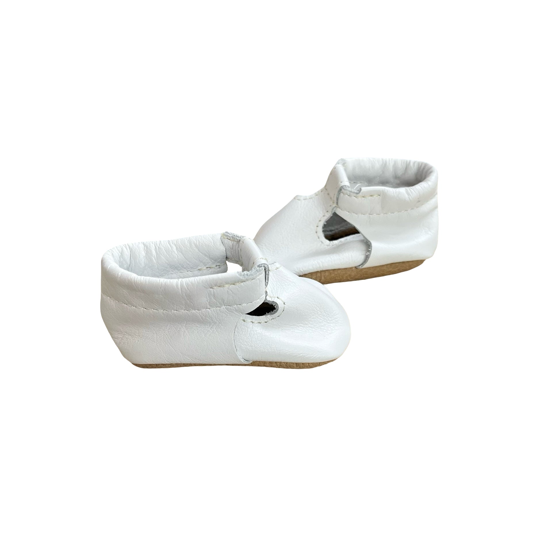 Freshly Picked White Leather Soft-Sole Shoes - Size 1