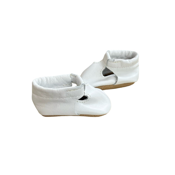 Freshly Picked White Leather Soft-Sole Shoes - Size 1