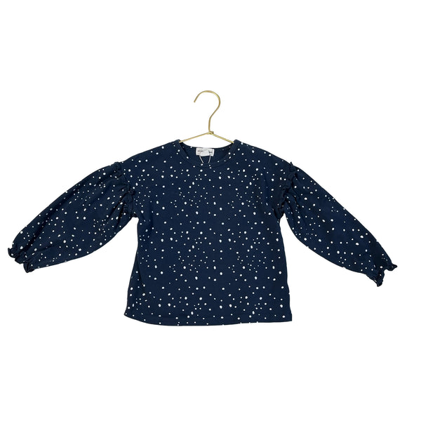 Miles The Label Navy & White Dot Shirt - Size 3Y
