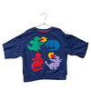 Mini Boden Blue Dinosaur Applique Sweatshirt - Size 7-8Y