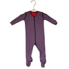 Primary Pink & Navy Striped Footed PJs - Size 3-6 Mo