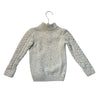 Gymboree Ivory Speckled Quarter-Button Cable-Knit Sweater - Size 3T