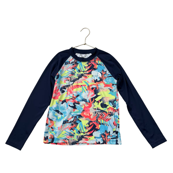 North Face Tropical Print Long-Sleeved UPF 40+ Rash Guard - Size M 10-12