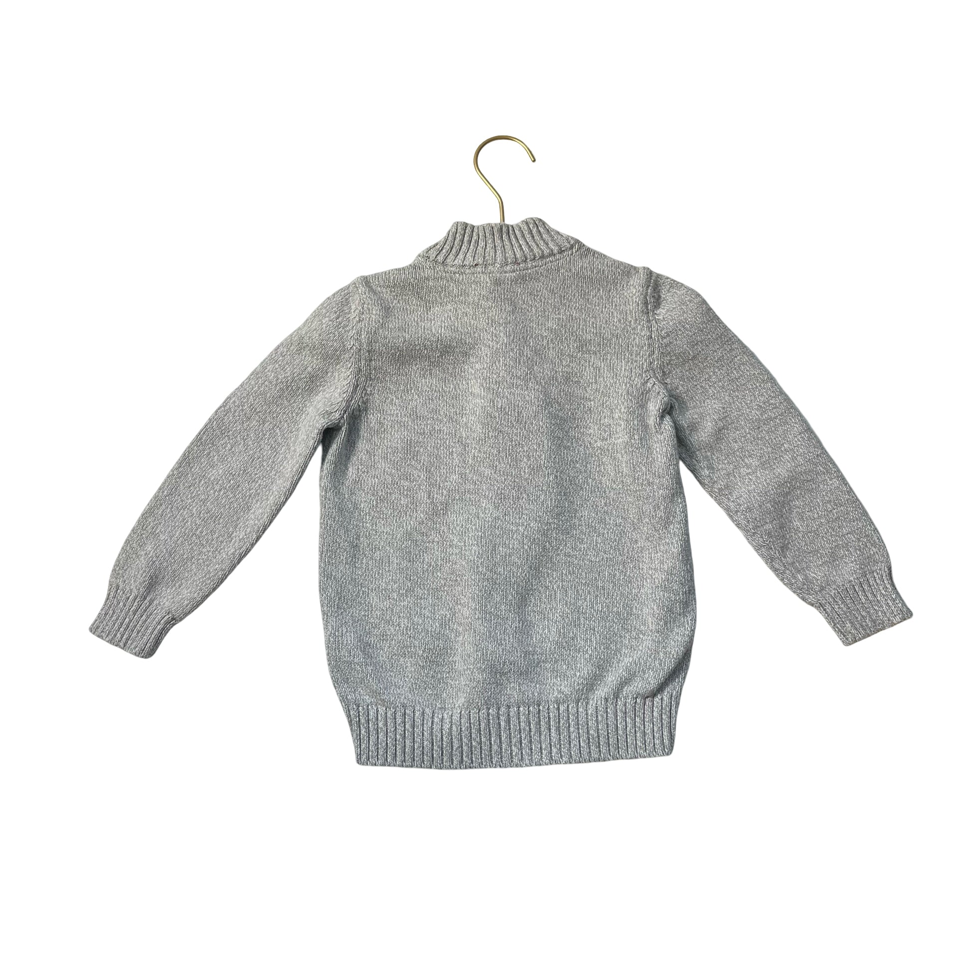 Carter's Gray Quarter-Button Sweater - Size 4T