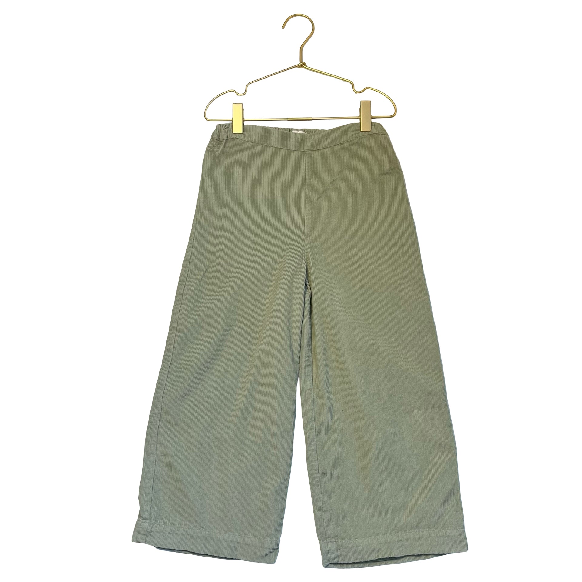 Louise Misha Sage Green Corduroy Cropped Pants - Size 7Y