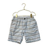 Janie and Jack Ivory, Blue, Tan Striped Linen-Cotton Shorts - Size 7