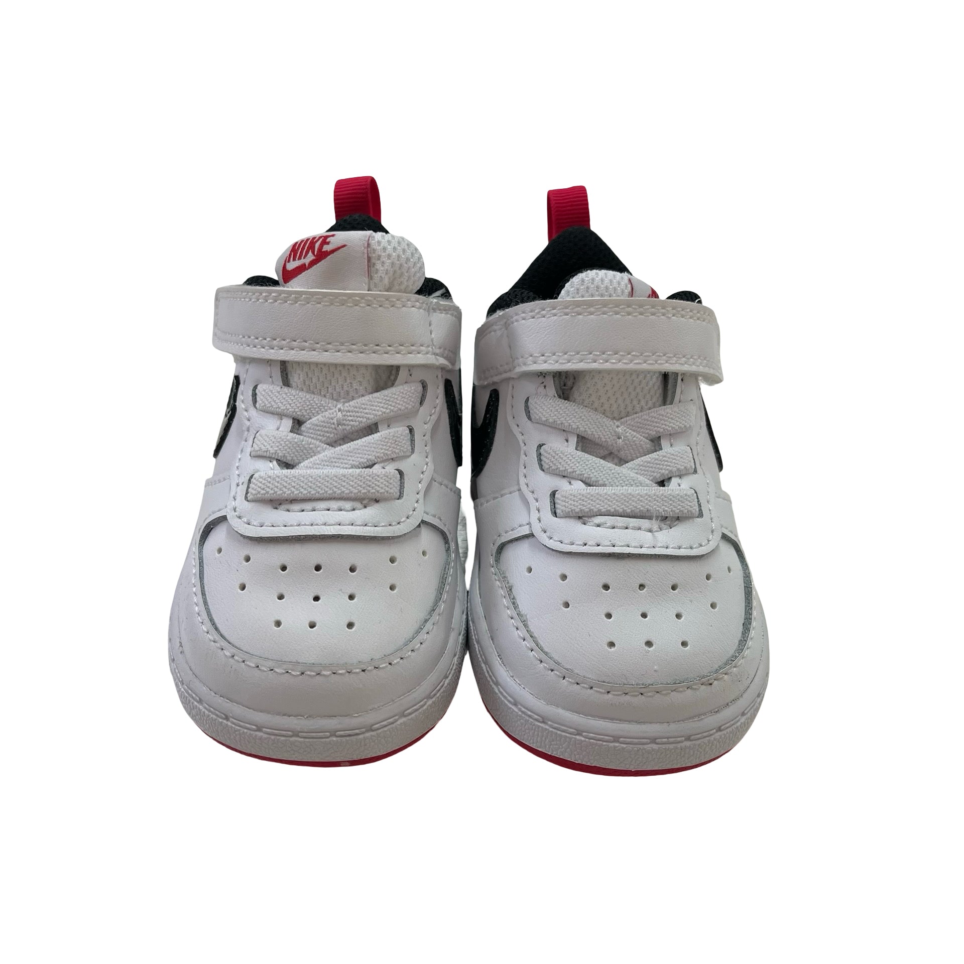 Nike Court Borough Low White & Black Glitter Sneakers - Size 4C