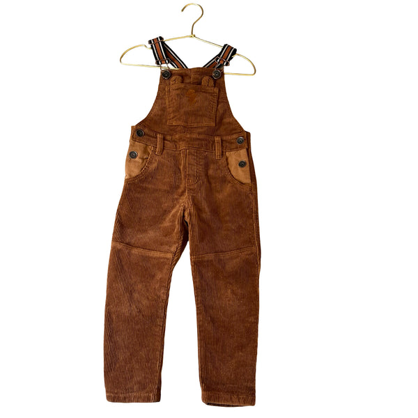 Catimini Brown Corduory Overalls - Size 3