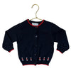 Feltman Bros. Navy Embroidered Nutcracker Cotton Cardigan Sweater - Size 18 Mo