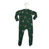 Kyte Green Mistletoe Print Footed PJs - Size 0-3 Mo