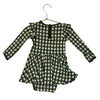 Kyte Olive Green Check Bodysuit Dress - Size 18-24 Mo