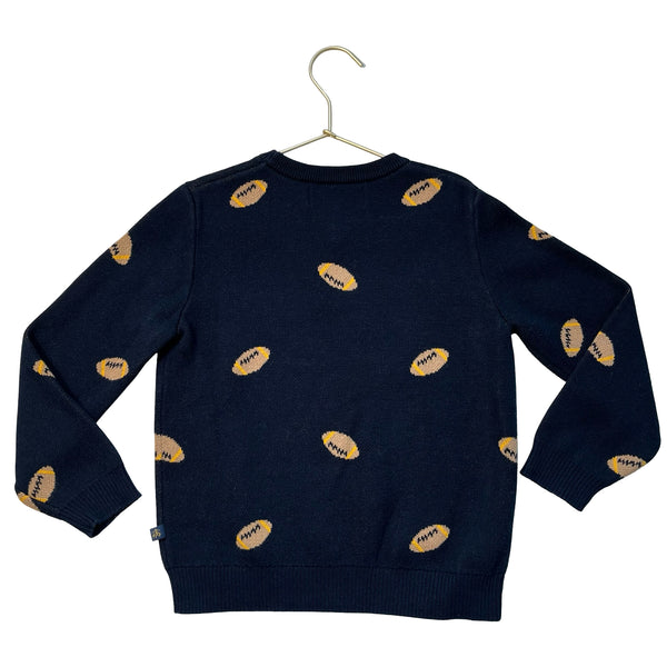 Brooks Brothers Navy Football Cotton Sweater - Size 6Y