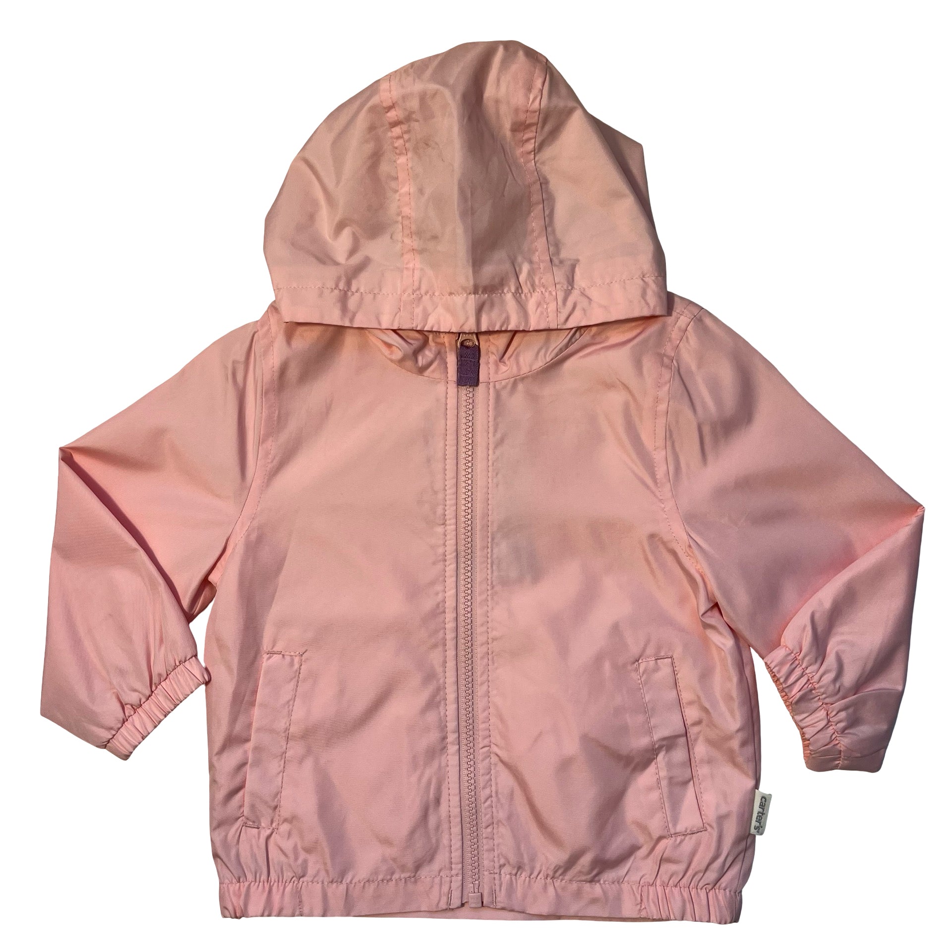 Carter's Pink Hooded Windbreaker Jacket - Size 18 Mo