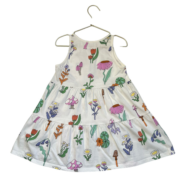 Stella McCartney White & Multi-Color Flower Print Dress - Size 6