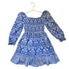 Vineyard Vines Periwinkle Blue Mixed Floral Smocked Dress - Size 7