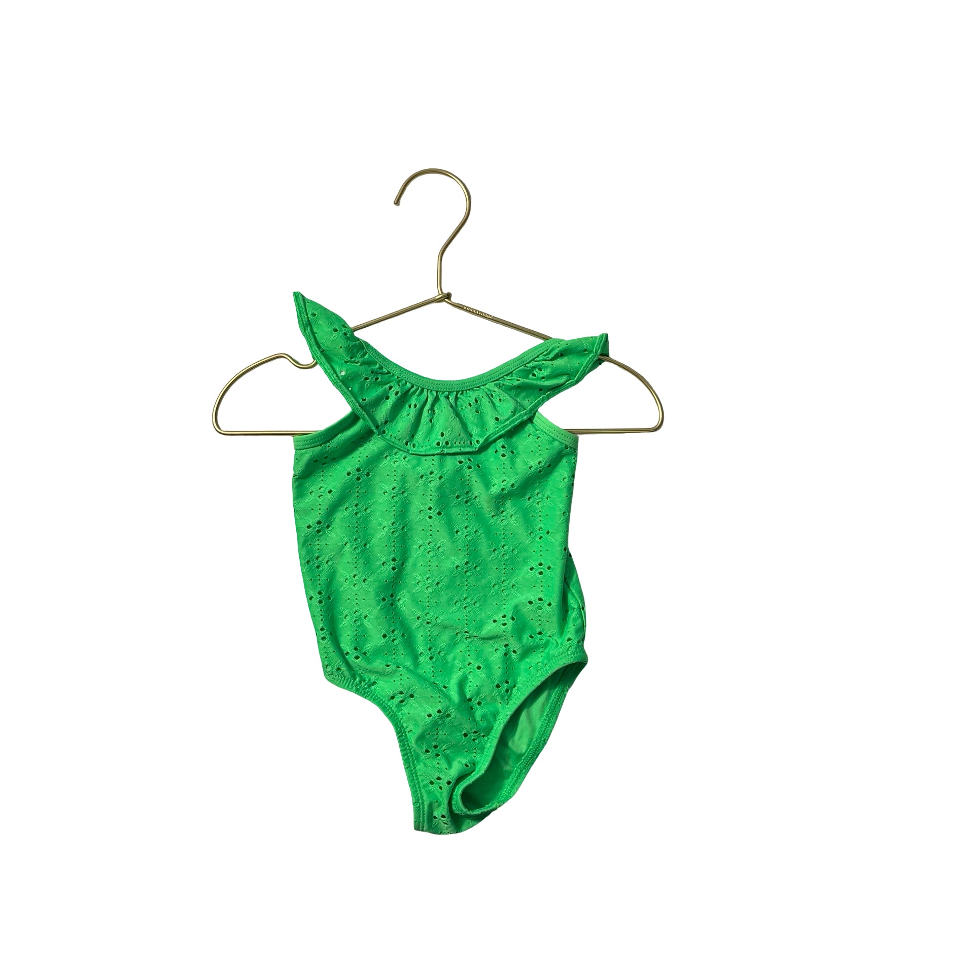 Cat & Jack Bright Green Eyelet Swimsuit -  Size 12 Months