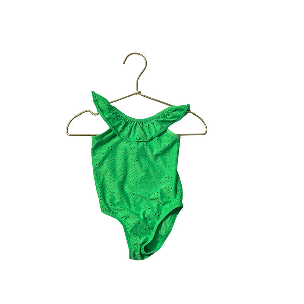 Cat & Jack Bright Green Eyelet Swimsuit -  Size 12 Months