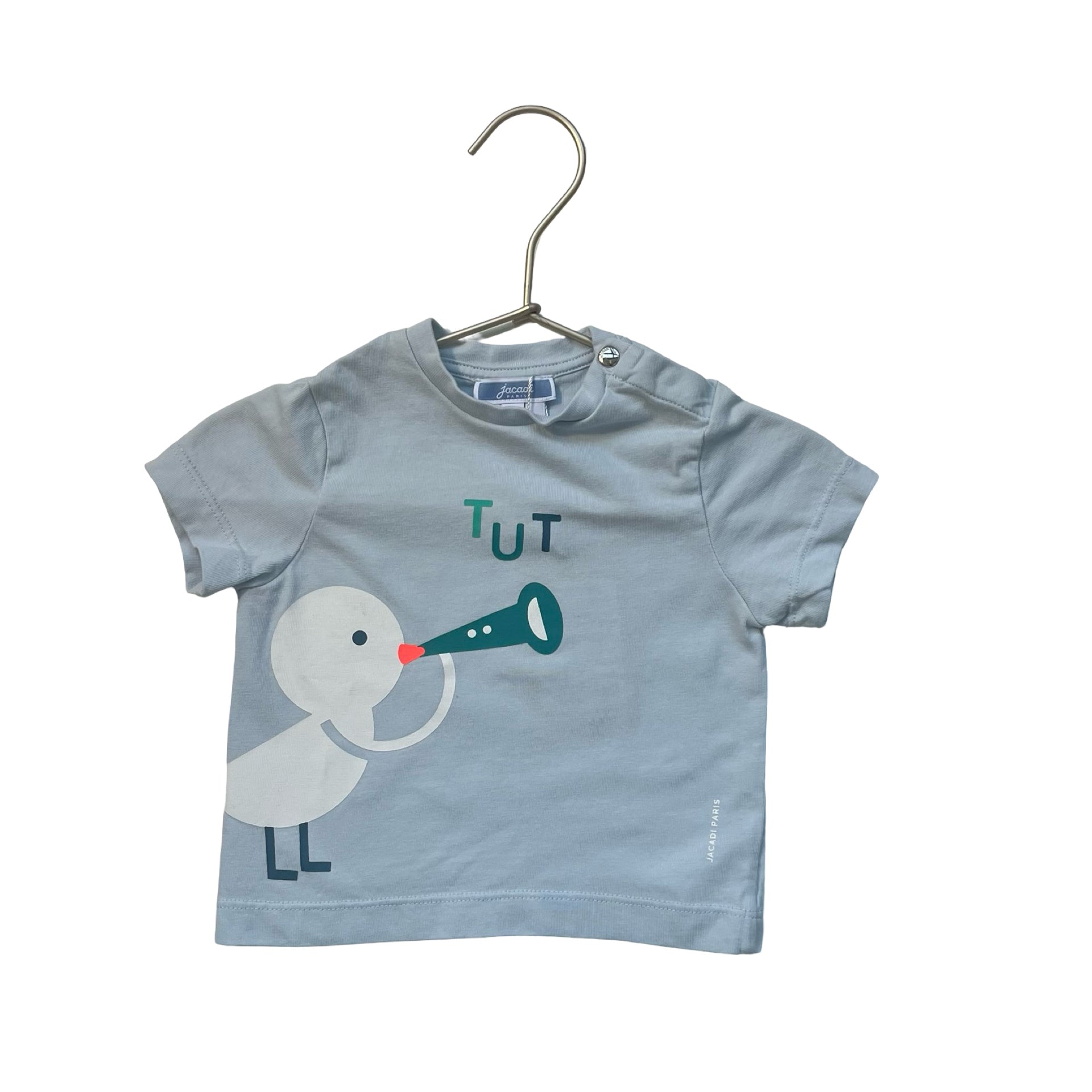 Jacadi Light Blue 'Tut' Bird T-Shirt - Size 12 Mo