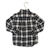 Janie and Jack Black, White, Brown Plaid Button Down - Size 3