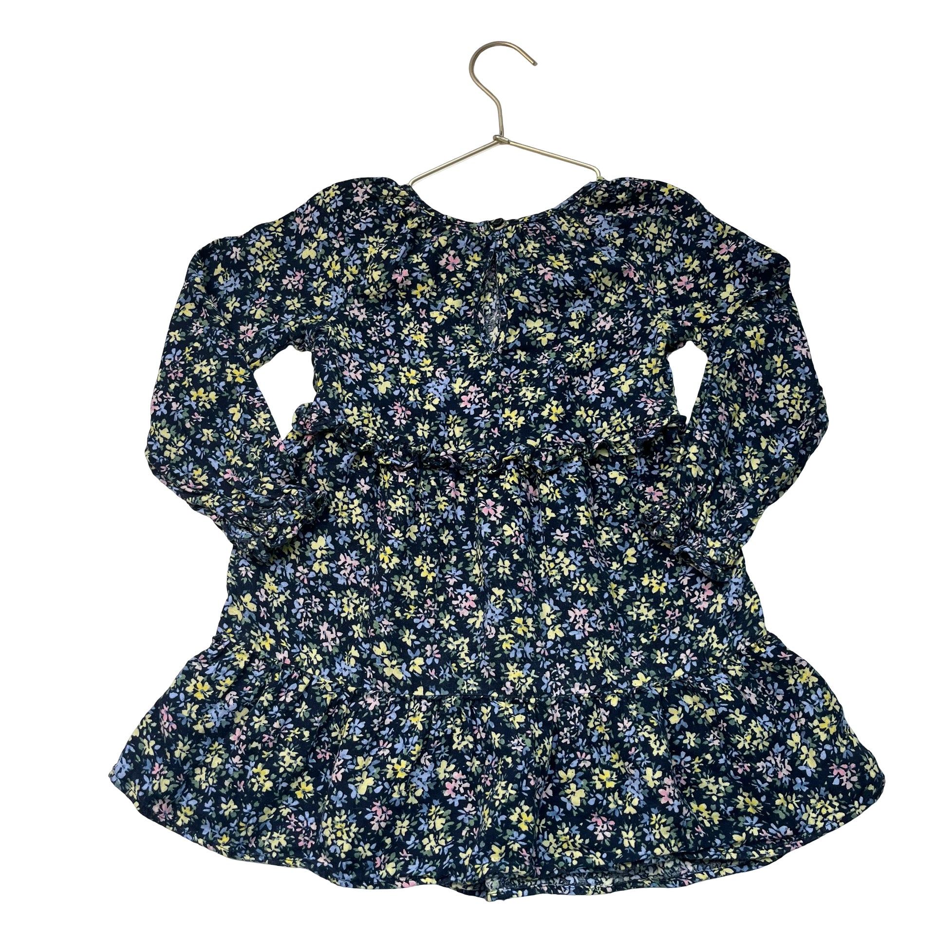 Baby Gap Navy & Pastel Floral Dress - Size 5