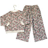 Louise Misha Ivory & Pink Floral Sweatshirt & Wide-Leg Pants Set - Size 7Y