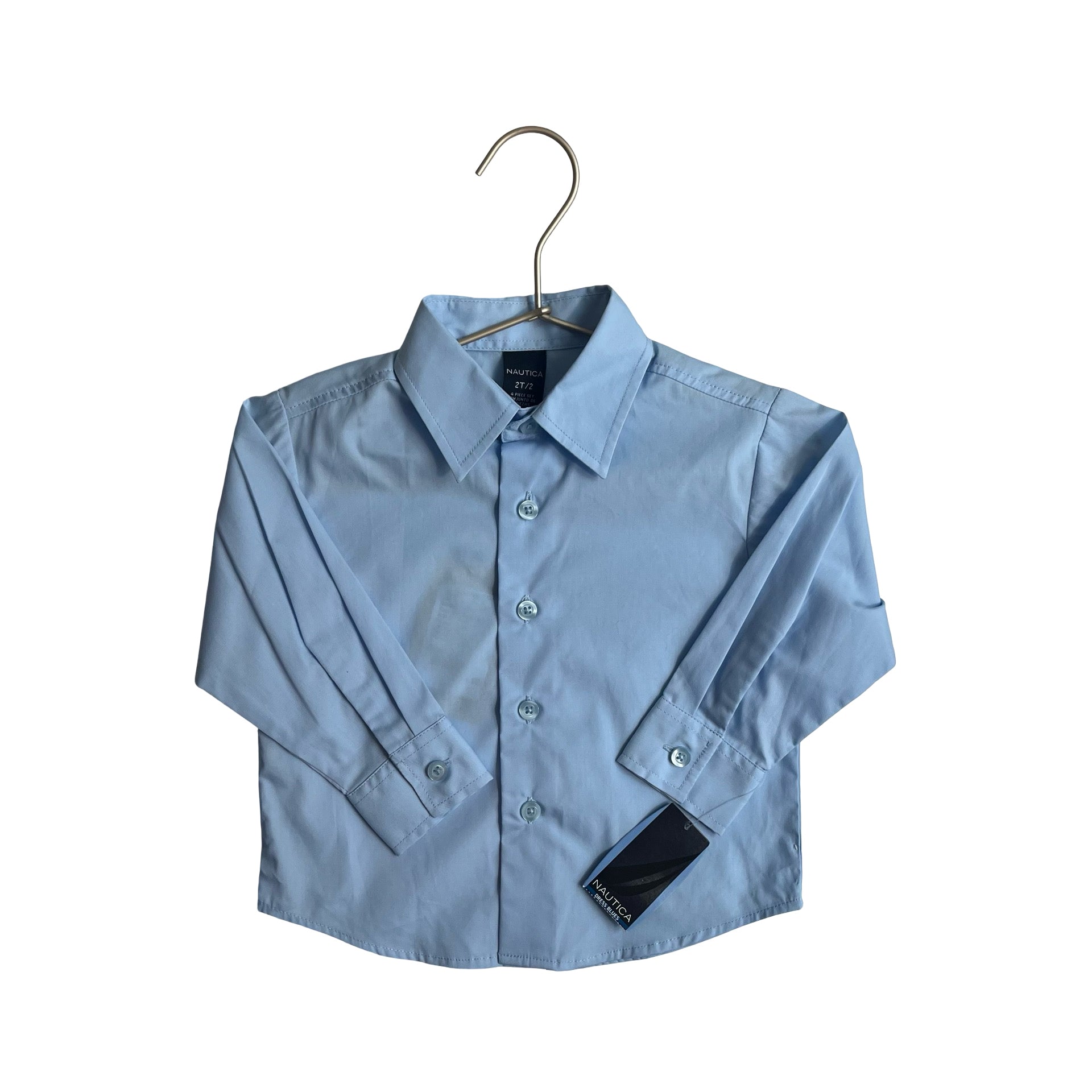 Nautica Light Blue Long Sleeve Button Down Shirt w/ Tag - Size 2