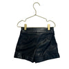 Abel & Lula Black Belted Faux Leather Pleated Shorts - Size 4