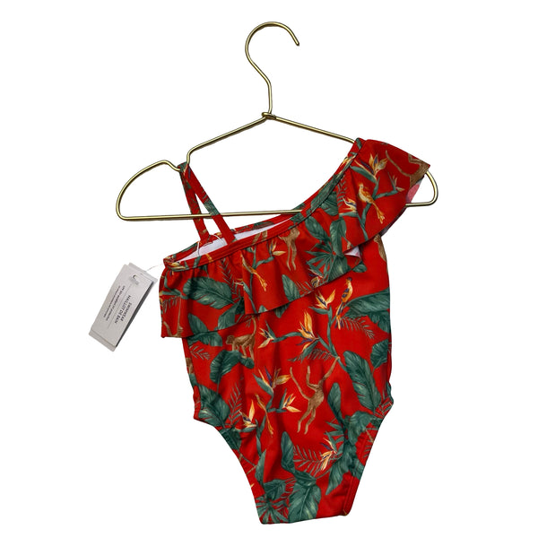 Janie and Jack Red Monkey & Tropical Jungle Print Swim Suit with Tags - 12-18 Mo