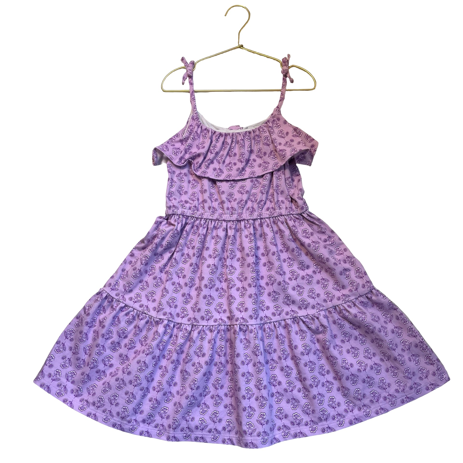 Janie and Jack Lavender Flower Print Dress - Size 8
