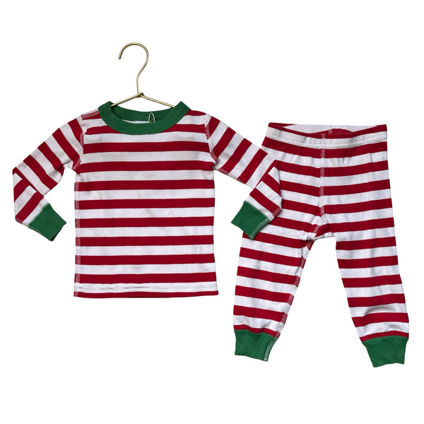 Hanna Andersson Red Striped PJ Set - Size 2T